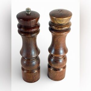Wooden Salt and Pepper Grinder-Shakers Set by ‘Good Wood’, Retro Kitchen